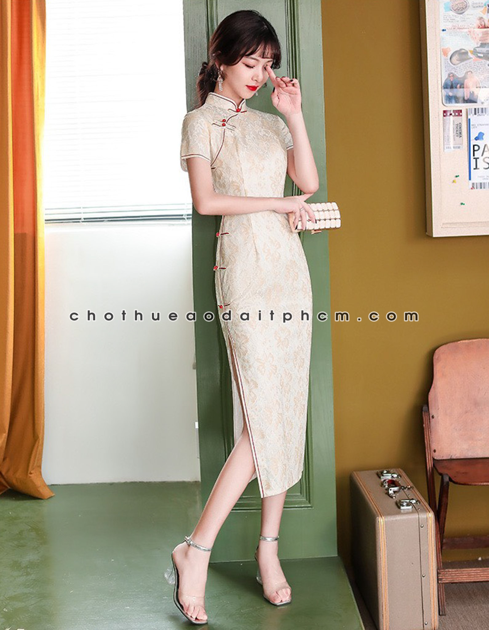 Sườn Xám Thiết Kế Cao Cấp Siêu Hot 2022 - Váy Đầm Trung Niên - DT876 |  Shopee Việt Nam